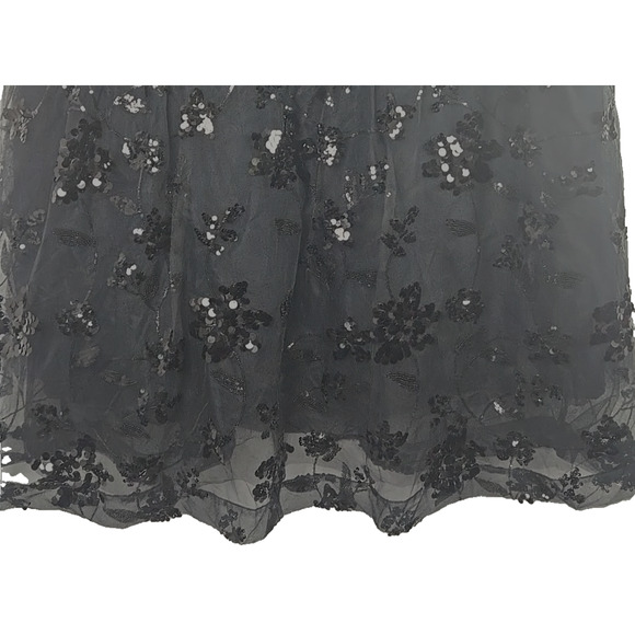 Simone Rocha Black Fit & Flare Tulle Sequin Party T-Shirt Dress PLUS SIZE (UK10) - Picture 3 of 8